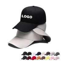 Professional custom 6 panel structured blank fashion hip-hop custom sports black baseball cap